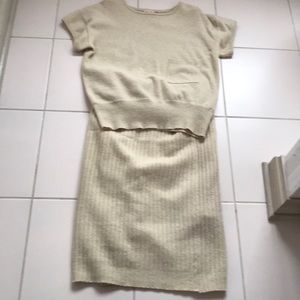 Two piece set top and skirt.